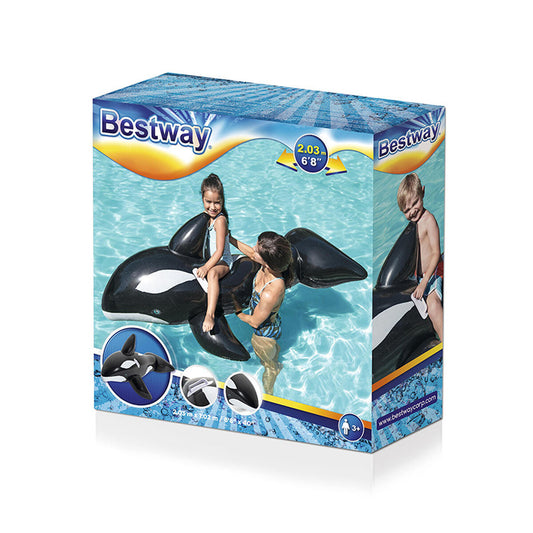 Figurină Gonflabilă pentru Piscină Bestway Balenă 203 x 102 cm - Jucarii si jocuri, În aer liber și sport