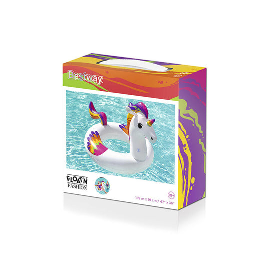 Flotor gonflabil Bestway Alb Unicorn 119 x 91 cm - Jucarii si jocuri, În aer liber și sport