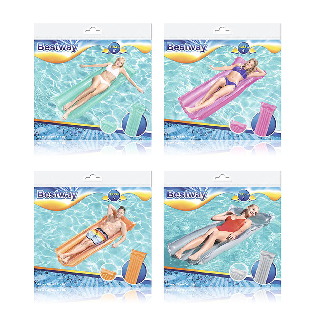 Saltea gonflabilă Bestway Deluxe 183 x 76 cm - Jucarii si jocuri, În aer liber și sport