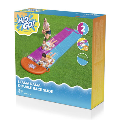 Bestway Pista Deslizantă cu Hinchables Dublu Animale Llama 488x138 cm +3 Ani Grădină 52320 - Jucarii si jocuri, În aer liber și sport