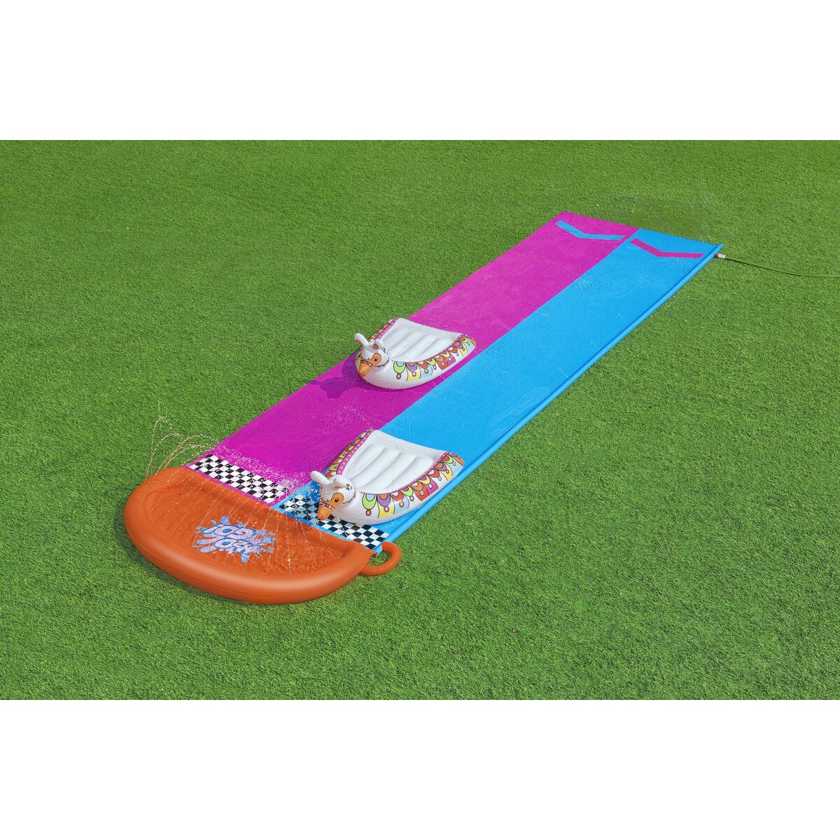 Bestway Pista Deslizantă cu Hinchables Dublu Animale Llama 488x138 cm +3 Ani Grădină 52320 - Jucarii si jocuri, În aer liber și sport