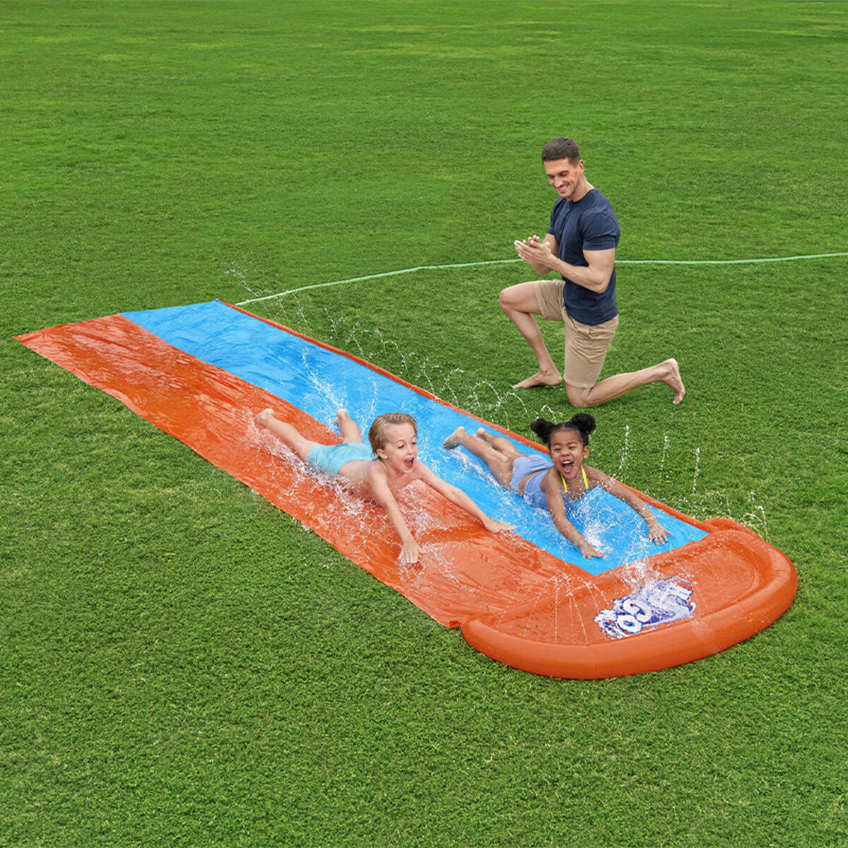 Tobogan acvatic Bestway 488 x 138 cm Glisant Double - Jucarii si jocuri, În aer liber și sport