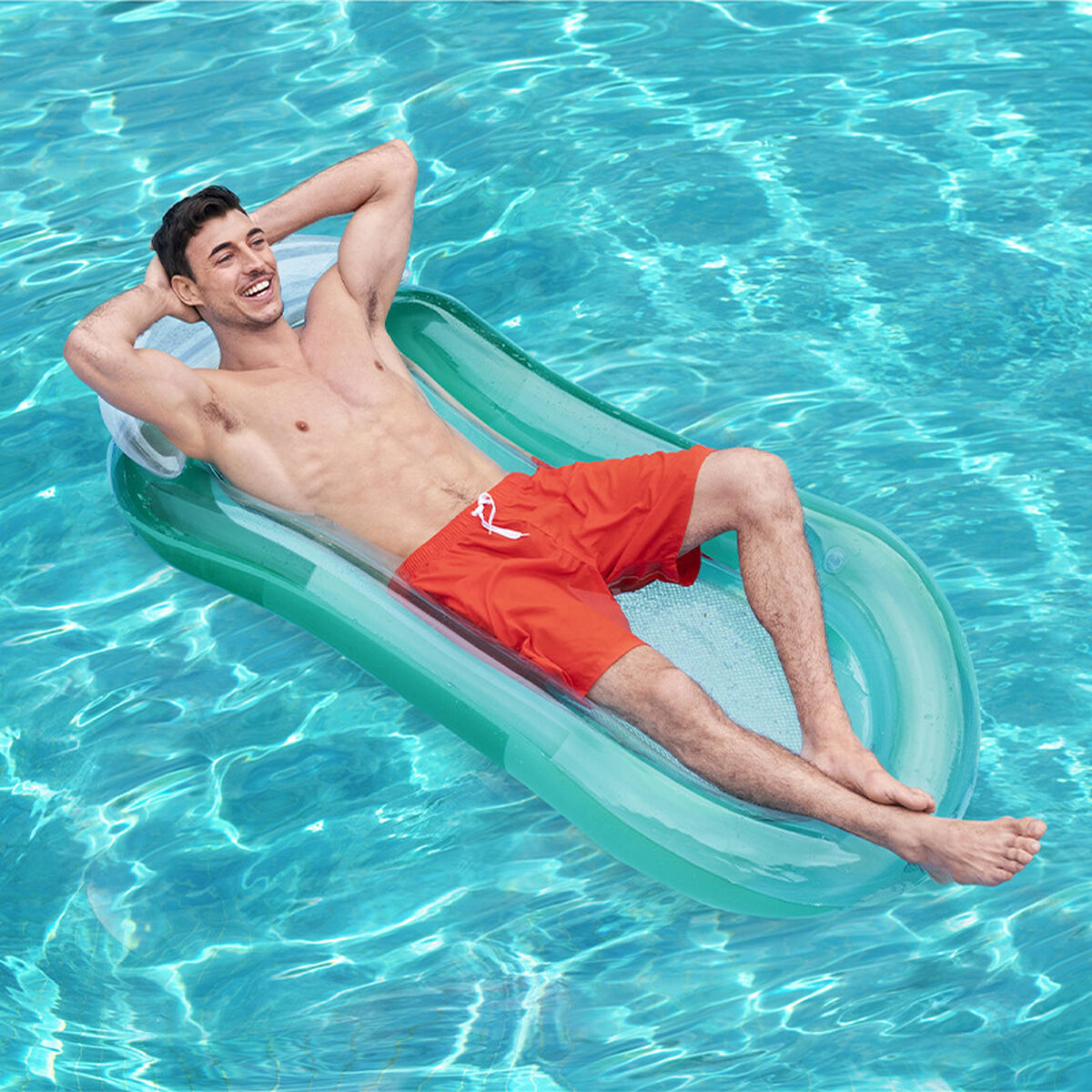 Scaun gonflabil pentru piscină Bestway Aqua 160 x 84 cm Albastru - Jucarii si jocuri, În aer liber și sport