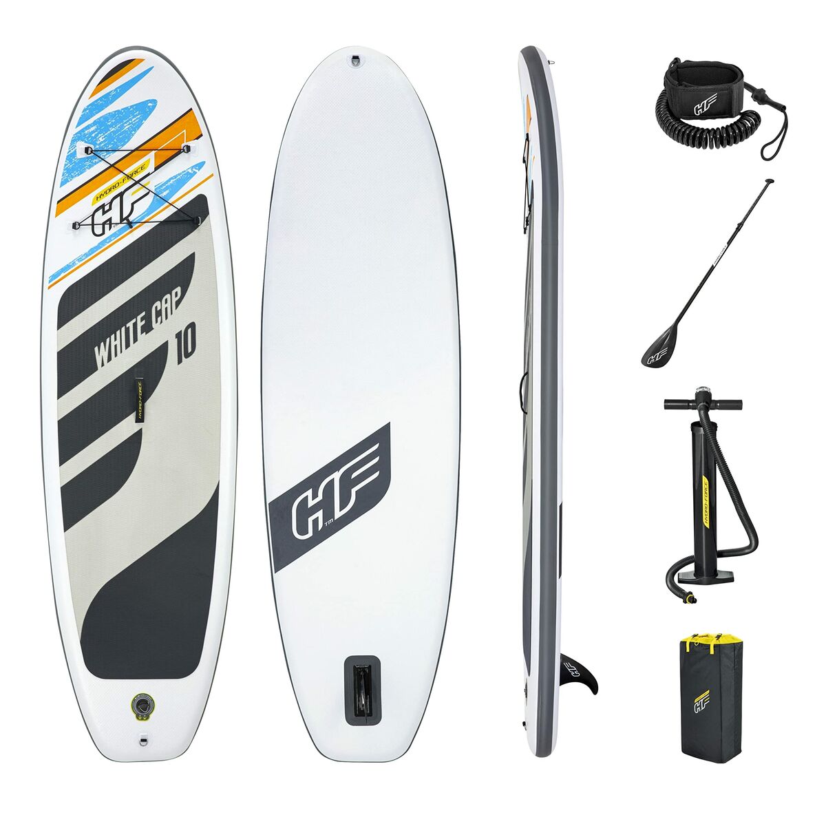 Placă gonflabilă de paddle surf cu accesorii Bestway Hydro-Force Alb 305 x 84 x 12 cm - Sport și în aer liber, Sporturi acvatice