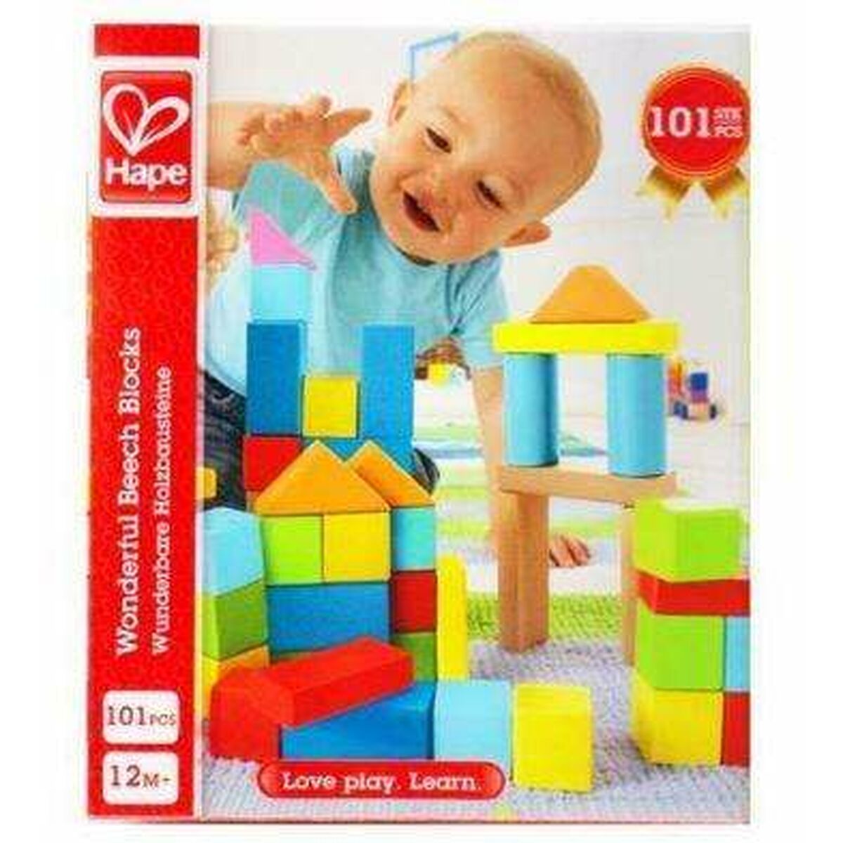 Joc de Construcții cu Plăci Hape 101 Piese 27 x 22 x 13 cm - Jucarii si jocuri