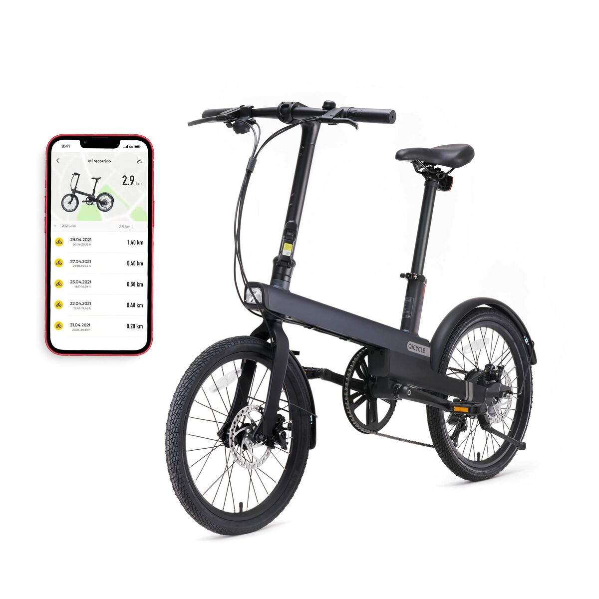 Bicicletă Electrică Xiaomi QiCycle C2 Negru 20" - Sport și în aer liber, Ciclism