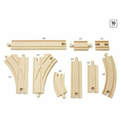 Cale ferată Brio Intermediate Evolution Set Lemn 16 Piese - Jucarii si jocuri, Vehicule