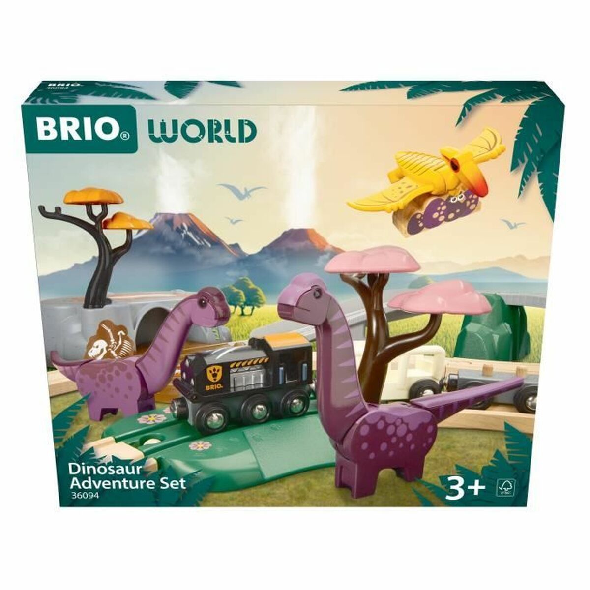 Antrenează-te cu Circuitul Brio Aventure Dinosaure - Jucarii si jocuri, Vehicule