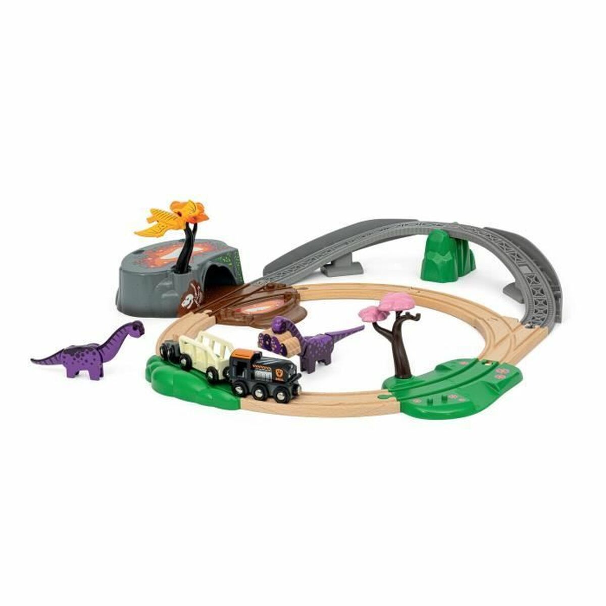 Antrenează-te cu Circuitul Brio Aventure Dinosaure - Jucarii si jocuri, Vehicule