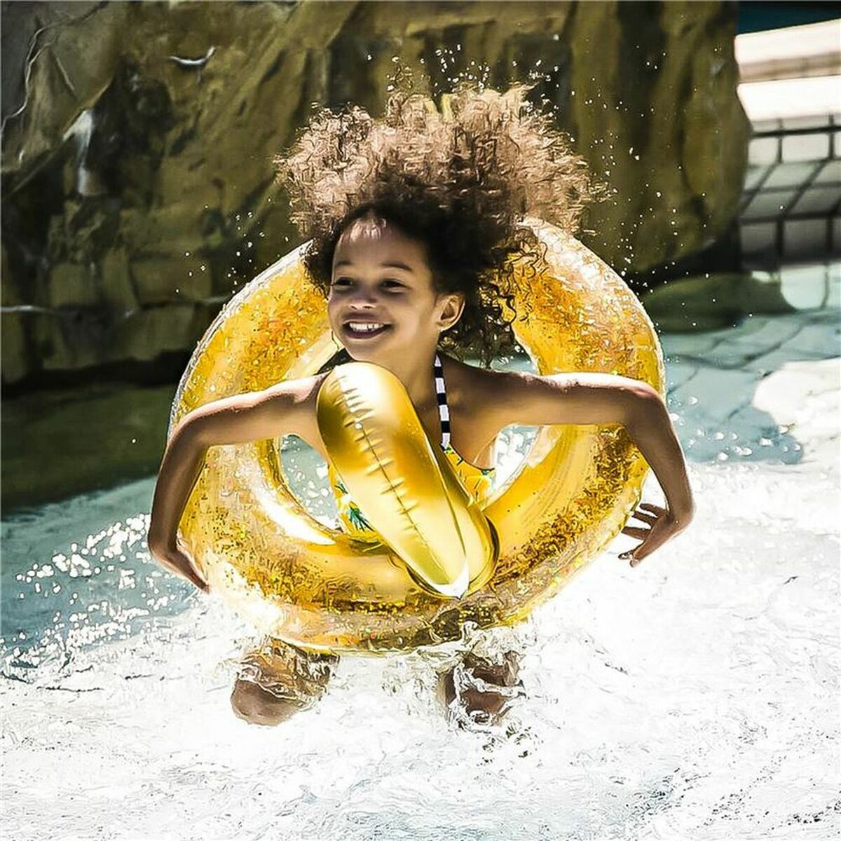 Colac Gonflabil Swim Essentials Swan Glitter - Jucarii si jocuri, În aer liber și sport