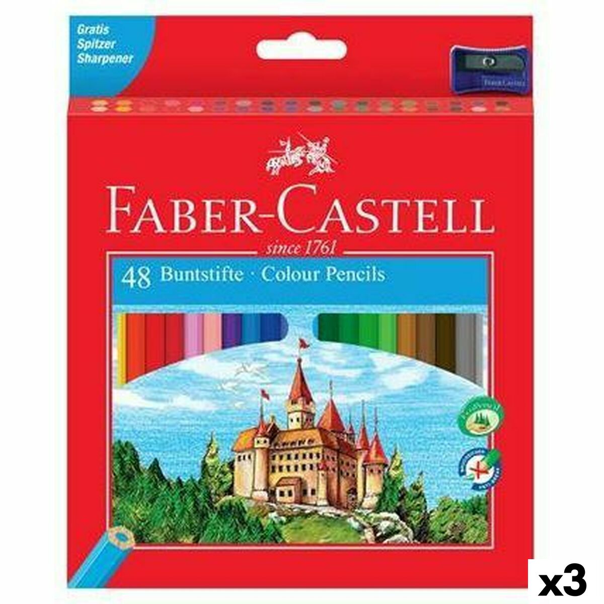 Creioane culori Faber-Castell Multicolor 3 Piese - Birou și papetărie, Arte și Meserii