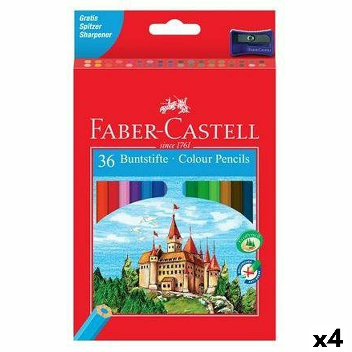 Creioane culori Faber-Castell Multicolor 4 Piese - Birou și papetărie, Arte și Meserii
