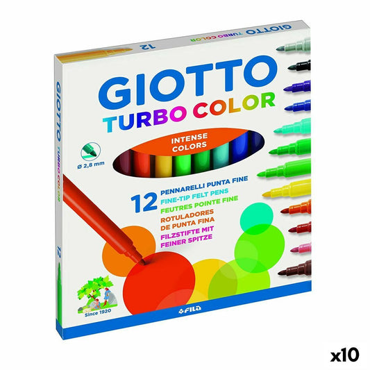Set de Carioci Giotto Turbo Color Multicolor (10 Unități) - Birou și papetărie, Pixuri, creioane și articole de scris