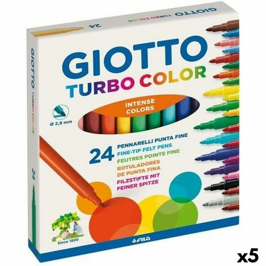 Set de Carioci Giotto Turbo Color Multicolor (5 Unități) - Birou și papetărie, Pixuri, creioane și articole de scris