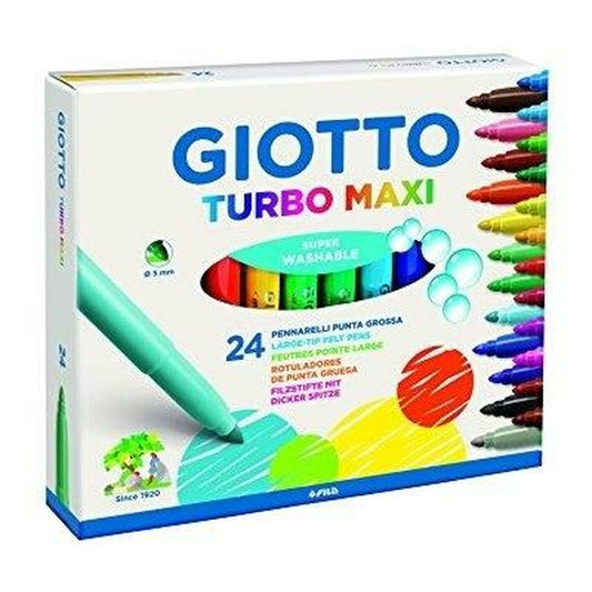 Carioci Giotto Turbo Maxi Multicolor (5 Unități) - Birou și papetărie, Pixuri, creioane și articole de scris