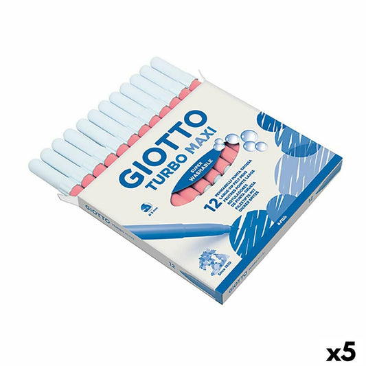 Set de Carioci Giotto Turbo Maxi Roz (5 Unități) - Birou și papetărie, Pixuri, creioane și articole de scris