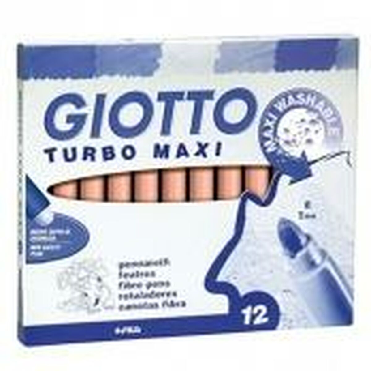 Set de Carioci Giotto Turbo Maxi Albastru (5 Unități) - Birou și papetărie, Pixuri, creioane și articole de scris
