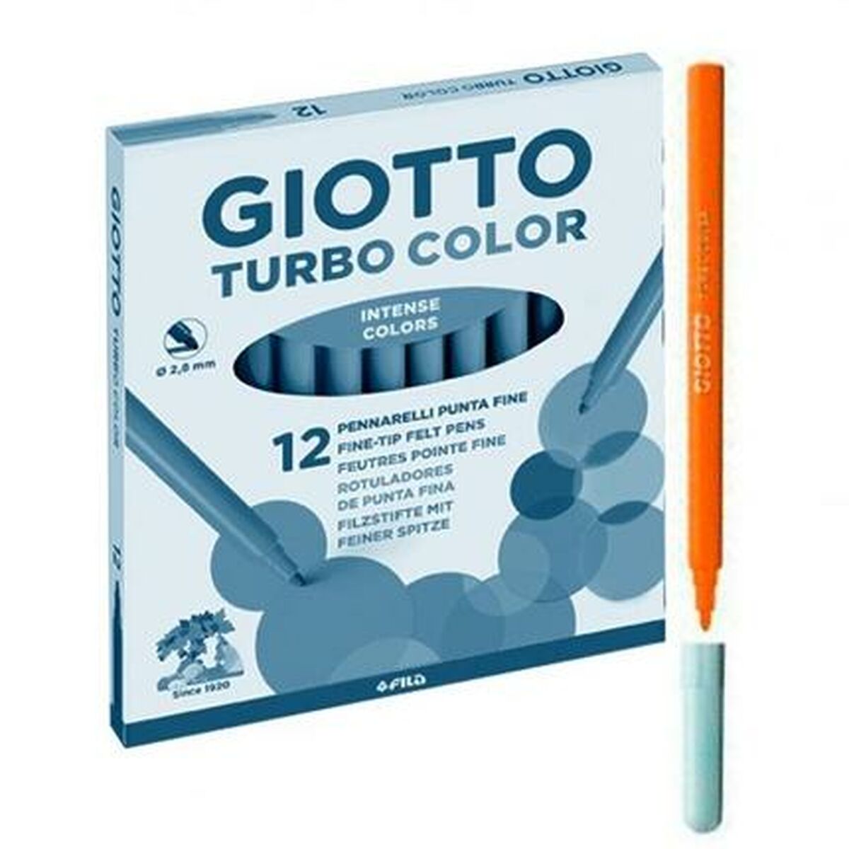 Set de Carioci Giotto Turbo Color Portocaliu (10 Unități) - Birou și papetărie, Pixuri, creioane și articole de scris