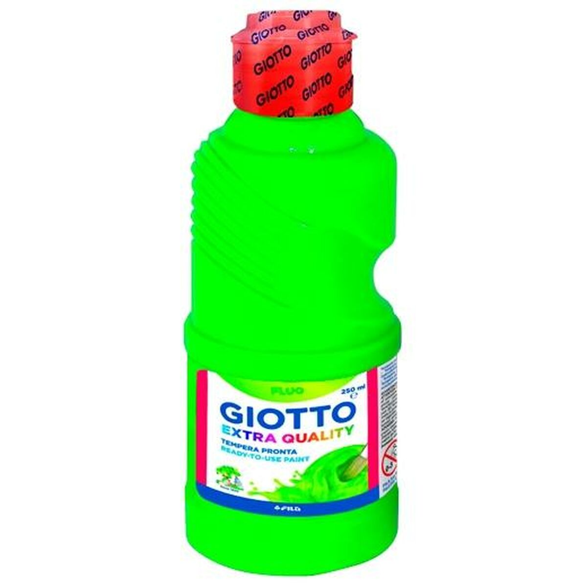Tempera Giotto Fluo Verde 250 ml (8 Unități) - Birou și papetărie, Arte și Meserii