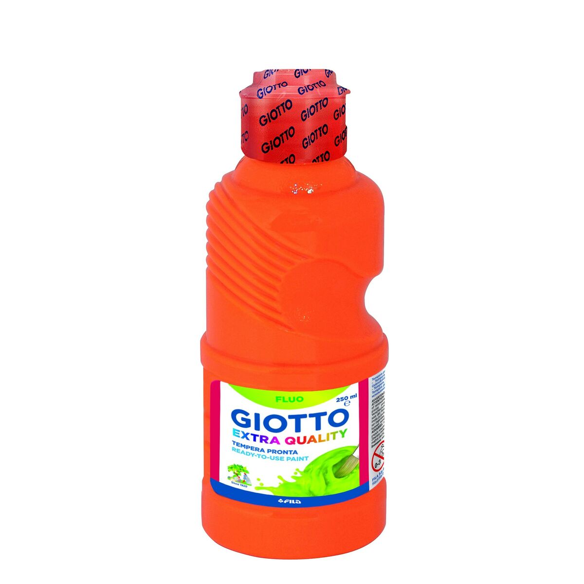Tempera Giotto Fluo Portocaliu 250 ml (8 Unități) - Birou și papetărie, Arte și Meserii