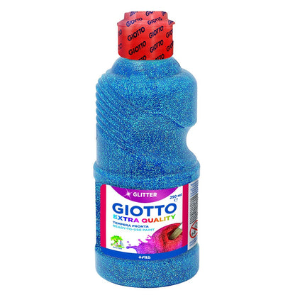 Tempera Giotto Glitter Albastru 250 ml (8 Unități) - Birou și papetărie, Arte și Meserii