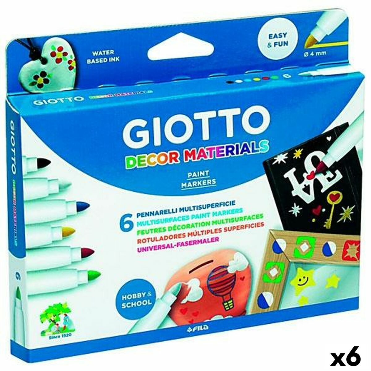 Set de Carioci Giotto Multicolor 6 Piese (6 Unități) - Birou și papetărie, Pixuri, creioane și articole de scris