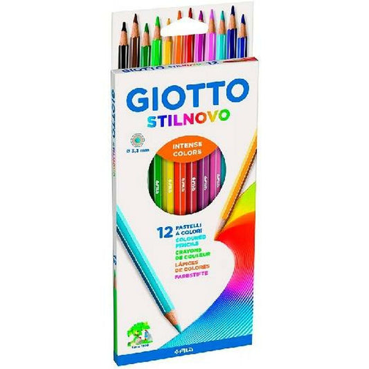 Creioane culori Giotto Stilnovo Multicolor 12 Piese - Birou și papetărie, Arte și Meserii
