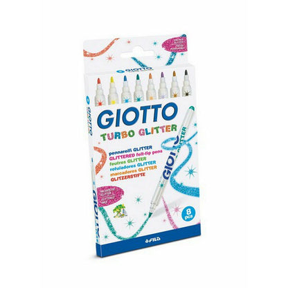 Set de Carioci Giotto Turbo Glitter Multicolor (10 Unități) - Birou și papetărie, Pixuri, creioane și articole de scris