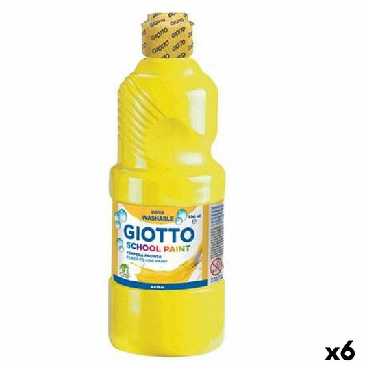 Tempera Giotto School Galben 500 ml Lavabil/ă (6 Unități) - Birou și papetărie, Arte și Meserii