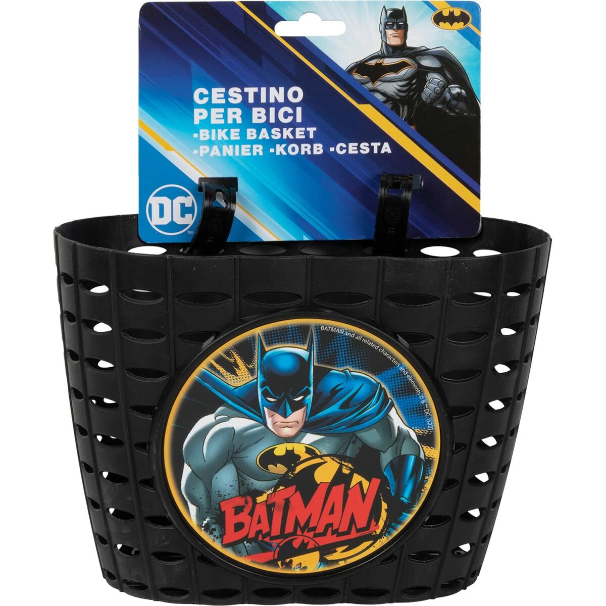 Coș de bicicletă pentru copii Batman CZ10961 Negru/Galben - Sport și în aer liber, Ciclism