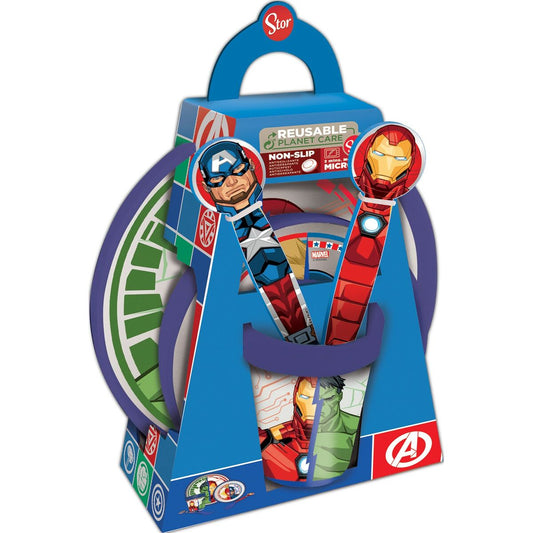 Set de Menaj pentru Copii The Avengers CZ11304 Plastic (5 Piese) - Acasă și bucătărie, Tacâmuri, veselă și sticlărie