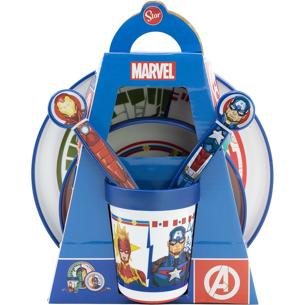 Set de Menaj pentru Copii The Avengers CZ11304 Plastic (5 Piese) - Acasă și bucătărie, Tacâmuri, veselă și sticlărie