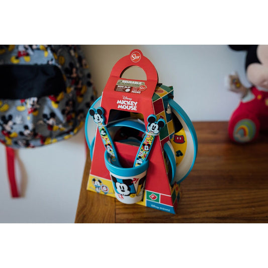 Set de Menaj pentru Copii Mickey Mouse CZ11306 Plastic (5 Piese) - Acasă și bucătărie, Tacâmuri, veselă și sticlărie