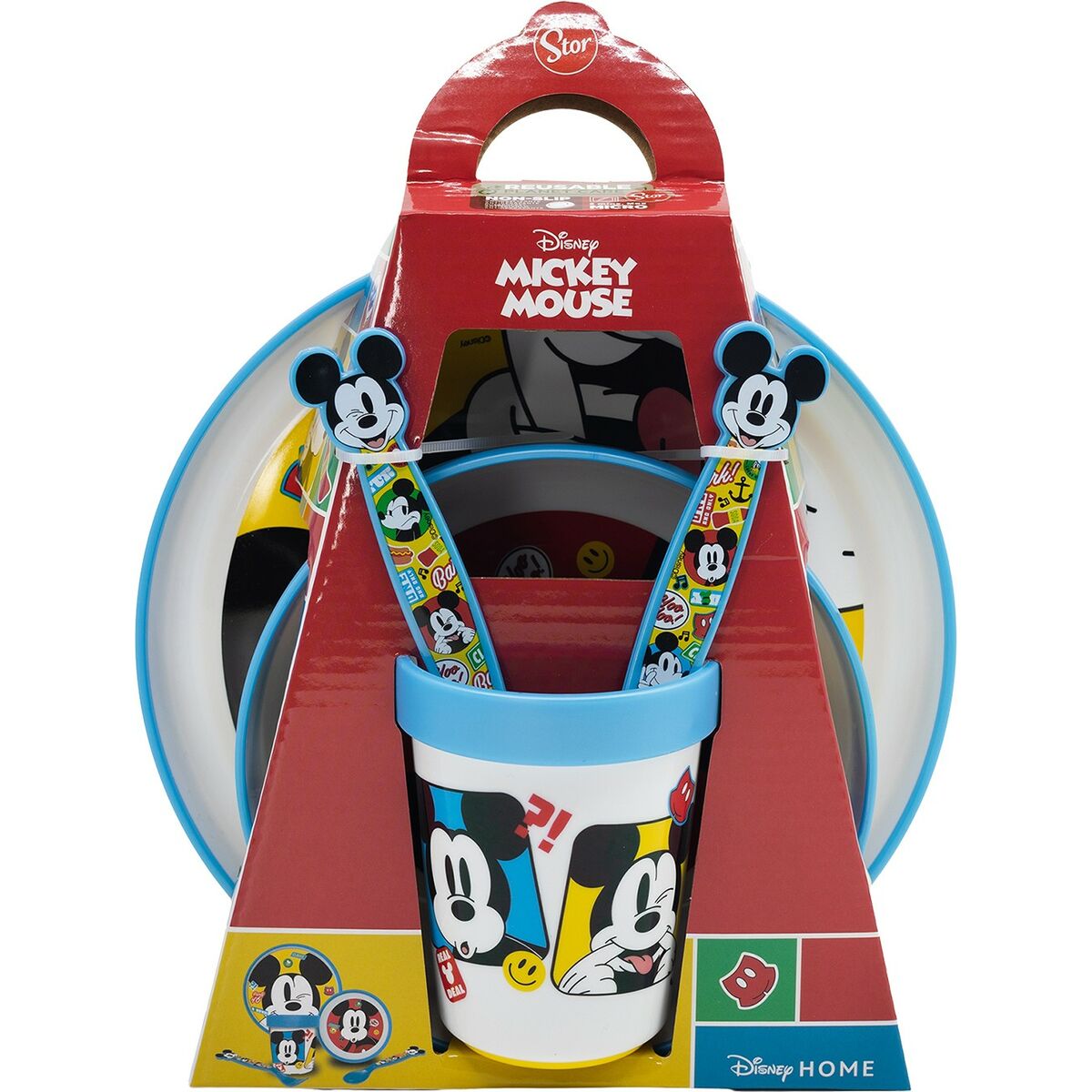 Set de Menaj pentru Copii Mickey Mouse CZ11306 Plastic (5 Piese) - Acasă și bucătărie, Tacâmuri, veselă și sticlărie