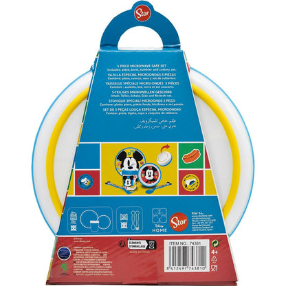 Set de Menaj pentru Copii Mickey Mouse CZ11306 Plastic (5 Piese) - Acasă și bucătărie, Tacâmuri, veselă și sticlărie