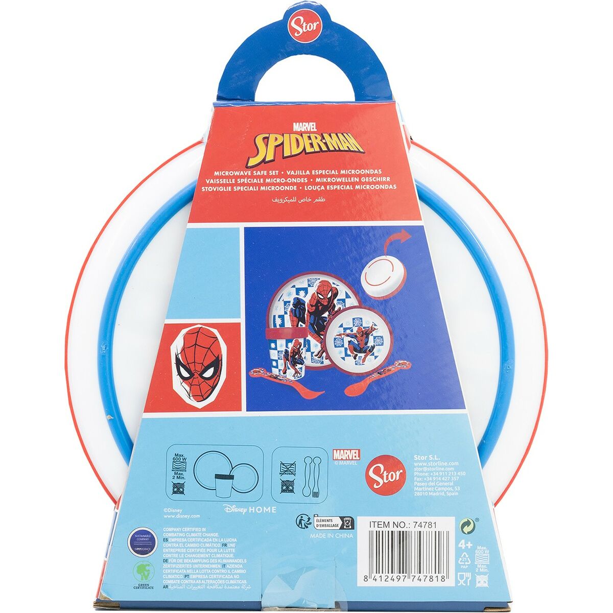 Set de Menaj pentru Copii Spider-Man CZ11308 Plastic (5 Piese) - Acasă și bucătărie, Tacâmuri, veselă și sticlărie