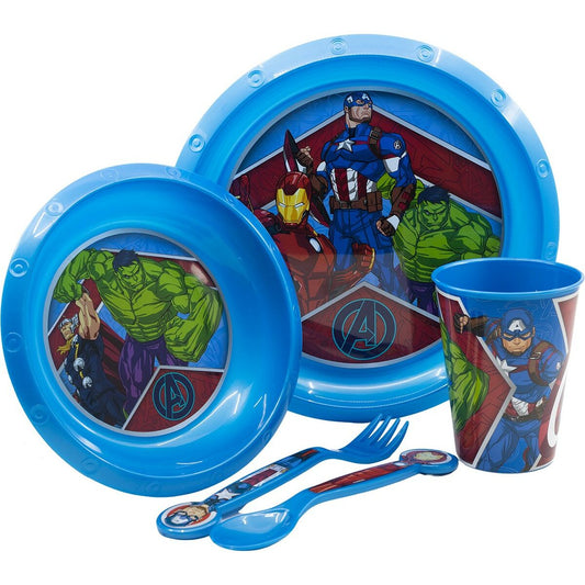 Set de Menaj pentru Copii The Avengers CZ11309 Plastic (5 Piese) - Acasă și bucătărie, Tacâmuri, veselă și sticlărie