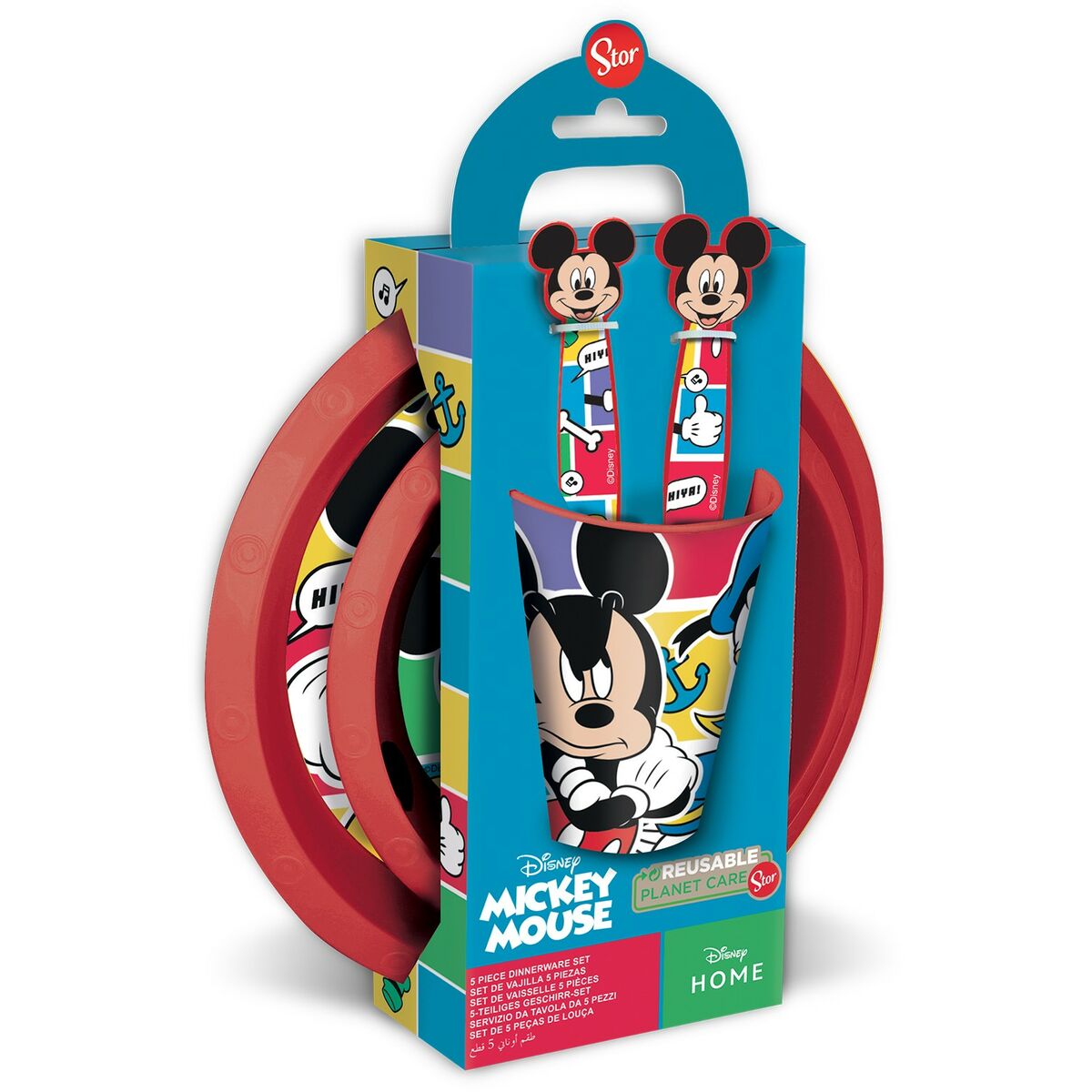 Set de Menaj pentru Copii Mickey Mouse CZ11311 (5 Piese) - Acasă și bucătărie, Tacâmuri, veselă și sticlărie