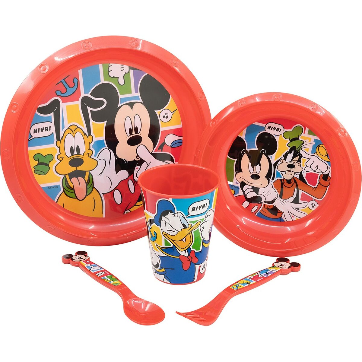Set de Menaj pentru Copii Mickey Mouse CZ11311 (5 Piese) - Acasă și bucătărie, Tacâmuri, veselă și sticlărie