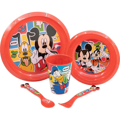Set de Menaj pentru Copii Mickey Mouse CZ11311 (5 Piese) - Acasă și bucătărie, Tacâmuri, veselă și sticlărie