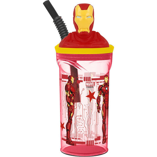 Pahar cu Pai The Avengers Iron Man Roșu 3D - Bebelus, Alăptarea și hrănirea