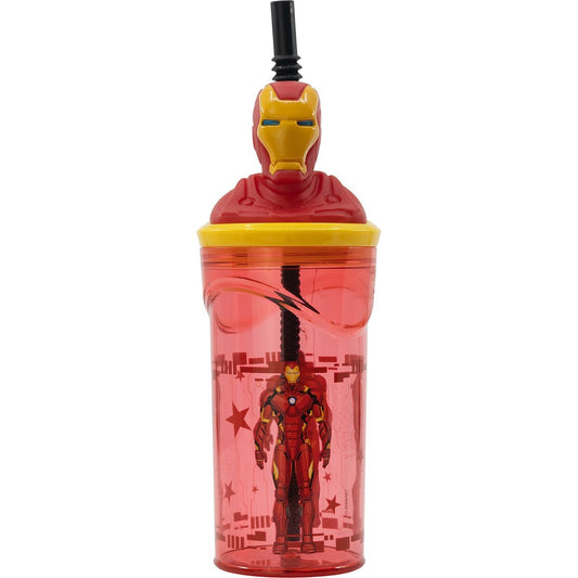 Pahar cu Pai The Avengers Iron Man Roșu 3D - Bebelus, Alăptarea și hrănirea