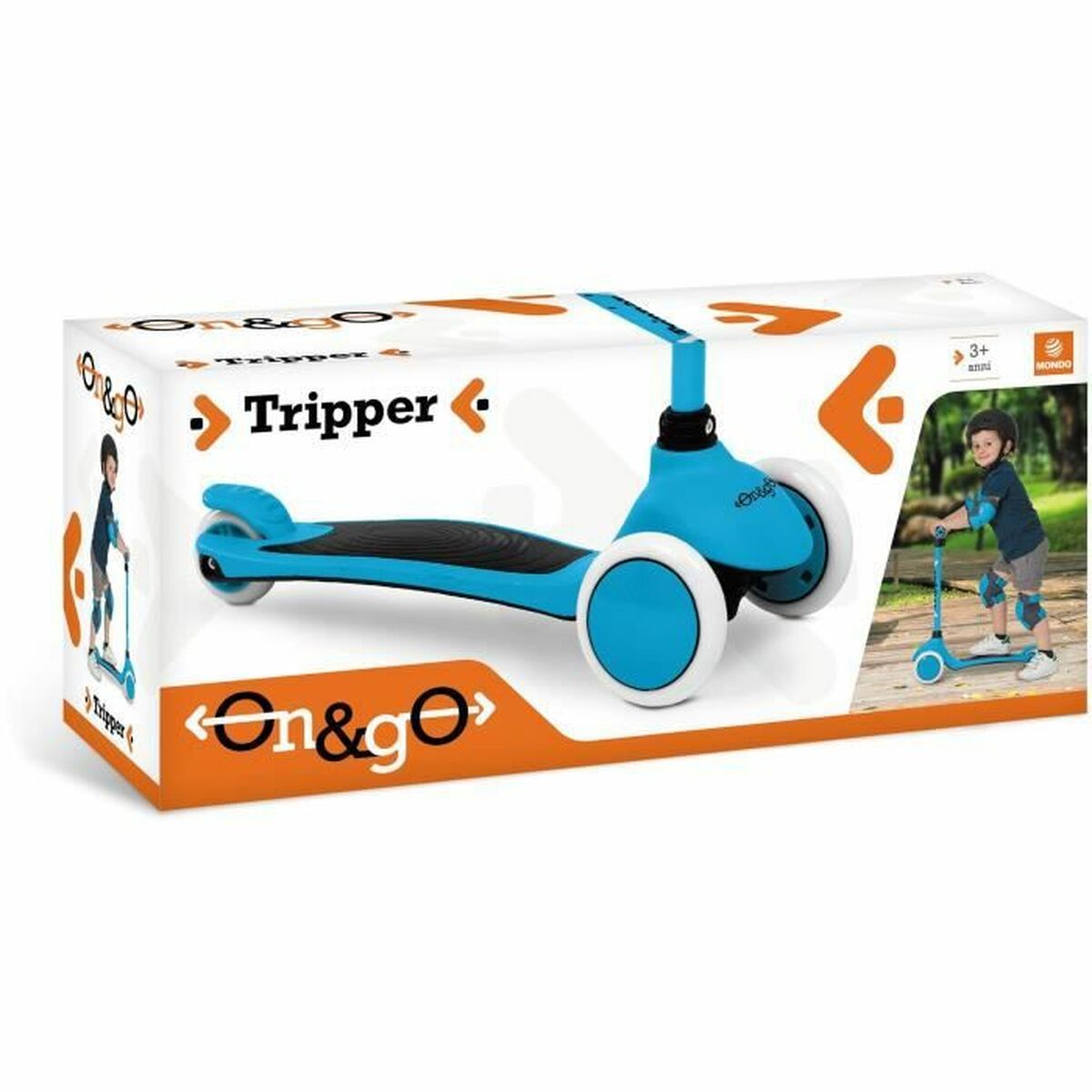 Trotinetă Mondo On and Go Tripper Infantil Albastru Turquoise - Sport și în aer liber, Mobilitate urbană