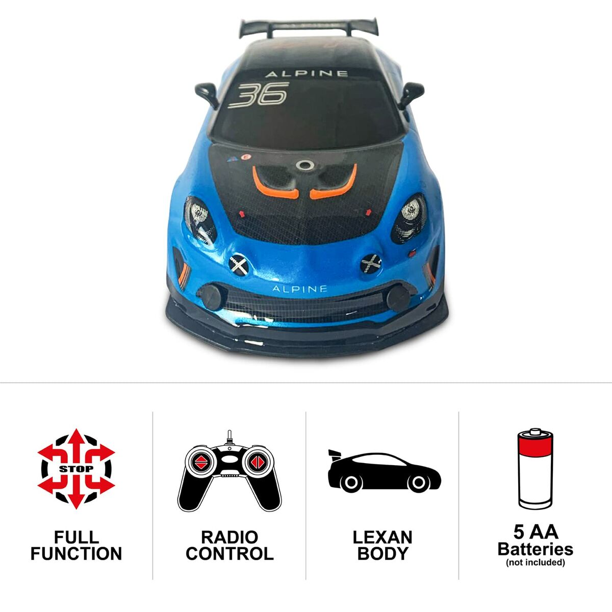 Mașină Radio Control Mondo Alpine A110 GT4 Albastru Turquoise - Jucarii si jocuri, Vehicule