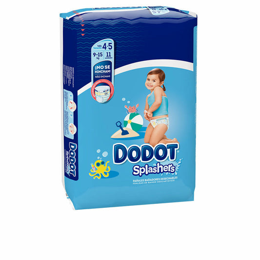 Scutece de unică folosință Dodot Splashers 4-5 9-15 kg (11 Unități) - Sănătate și îngrijire personală, Îngrijirea copiilor și puericultură