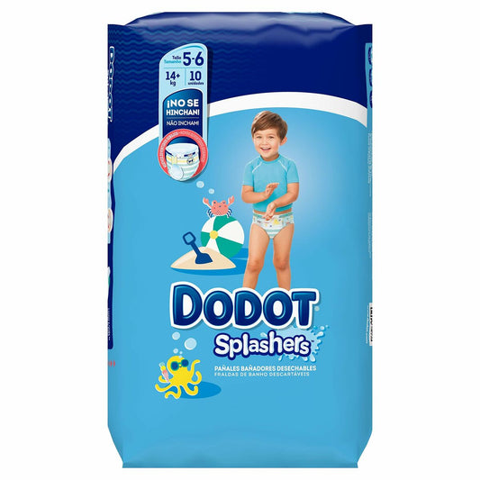 Scutece de unică folosință Dodot Splashers 5-6 14 Kg (10 Unități) - Sănătate și îngrijire personală, Îngrijirea copiilor și puericultură