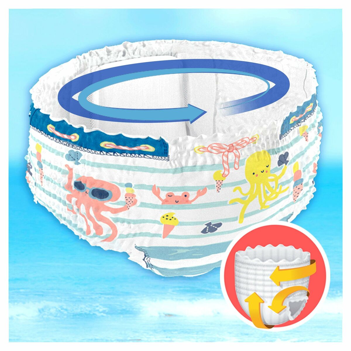 Scutece de unică folosință Dodot Splashers 5-6 14 Kg (10 Unități) - Sănătate și îngrijire personală, Îngrijirea copiilor și puericultură