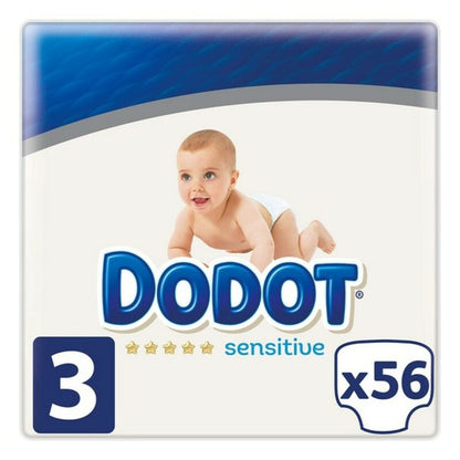 Scutece de unică folosință Sensitive Dodot Dodot Sensitive (56 uds) - Sănătate și îngrijire personală, Îngrijirea copiilor și puericultură