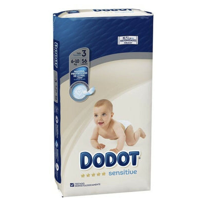 Scutece de unică folosință Sensitive Dodot Dodot Sensitive (56 uds) - Sănătate și îngrijire personală, Îngrijirea copiilor și puericultură