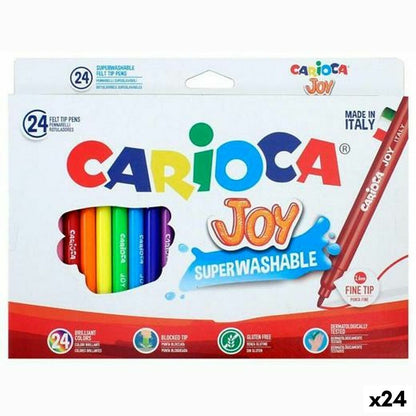 Set de Carioci Carioca JOY Multicolor 24 Piese (24 Unități) - Birou și papetărie, Pixuri, creioane și articole de scris
